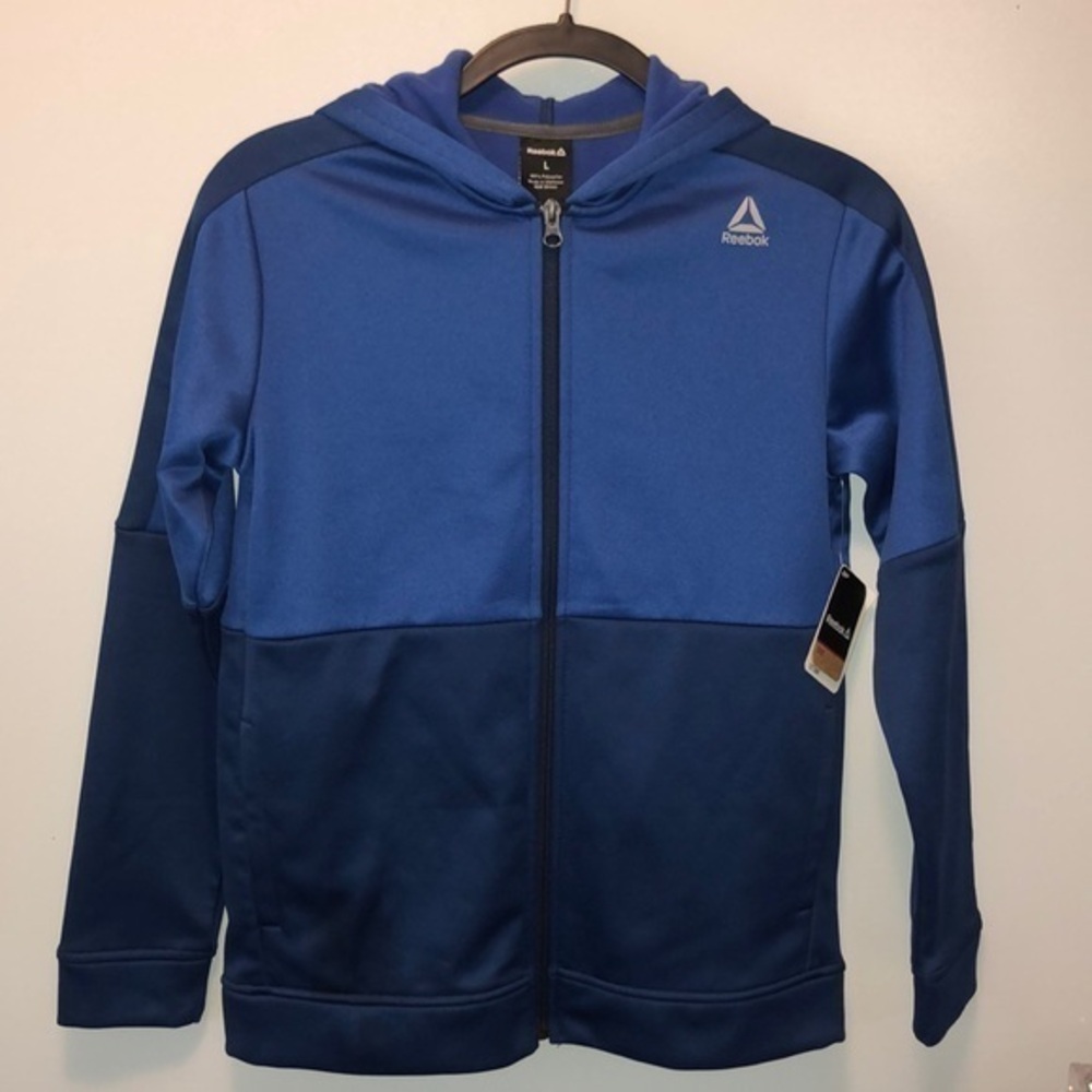 “NWT" Reebok (Blue Zip-Up Boys Jacket) Size‎ Large